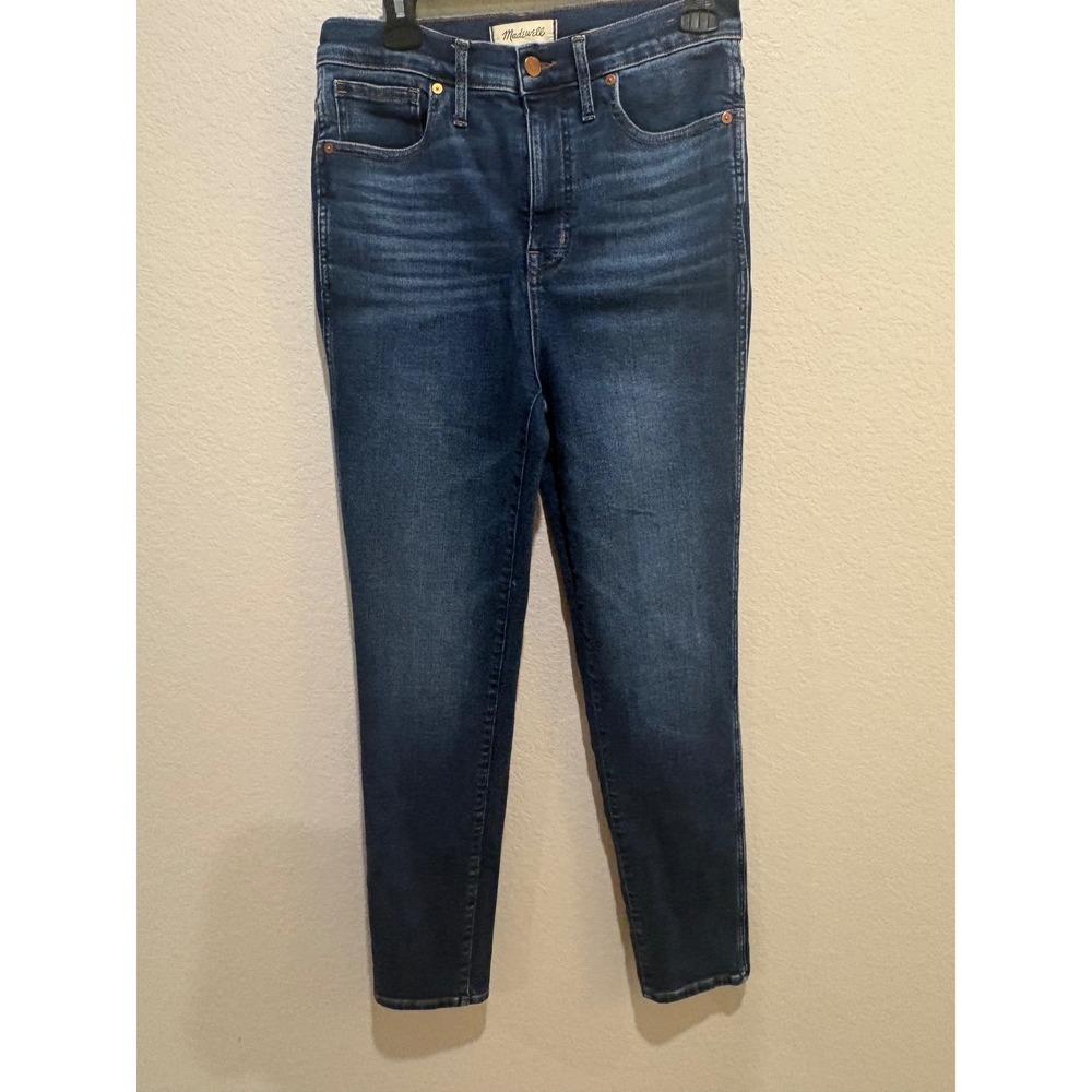 Madewell Stovepipe Jeans 29T Dark Wash High Rise Straight Leg Denim Tall